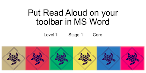 Put Read Aloud on your MS Word Toolbar