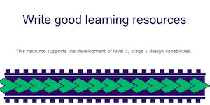 Write good learning resources