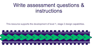 Write assessment questions and instructions